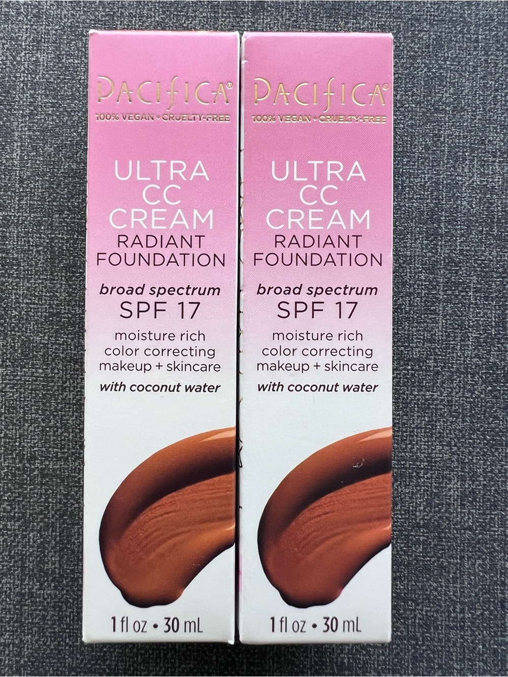 Pacifica Ultra CC Cream Radiant Foundation SPF 17 Zinc Oxide Cool Deep Shade